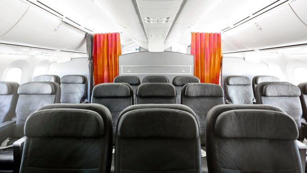 Business class seats on the Jetstar 787 Dreamliner.