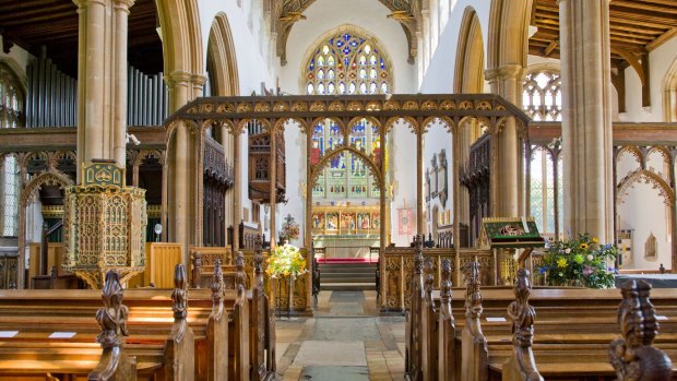 Tifteenth-century painted in St Edmund King & Martyr Church.