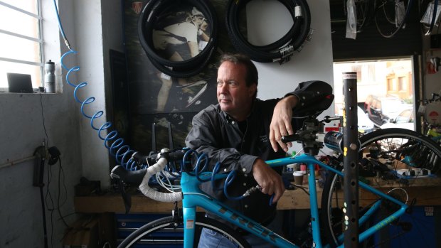 Josh Blake owns Renegade Cycles at Lane Cove. There is a desperate need for more bike mechanics.