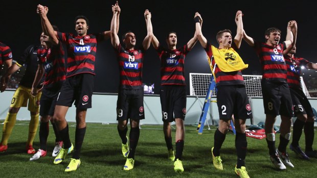 "The biggest club in Asia": The Wanderers celebrate. 