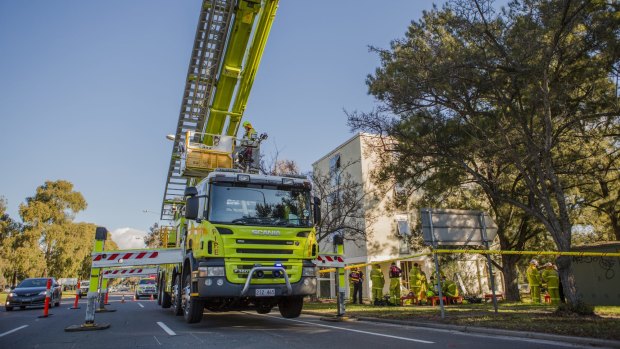 Northbourne Avenue traffic was severely affected as firefighters extinguished the fire.