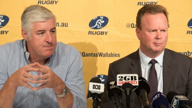 ARU chairman Cameron Clyne and chief executive Bill Pulver announced the Western Force would be cut from Super Rugby.