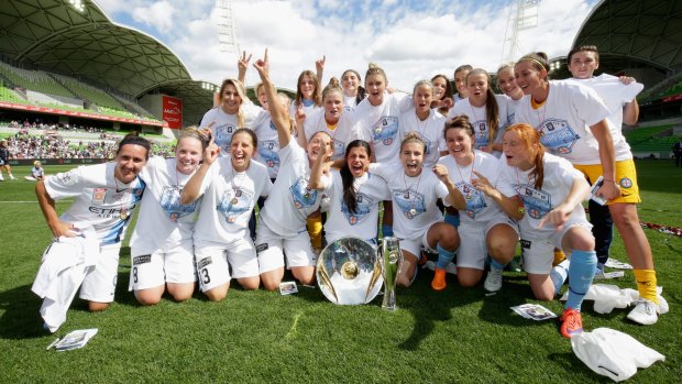 Victorious: Melbourne City's all-conquering women's team has the resources to support top-level players.
