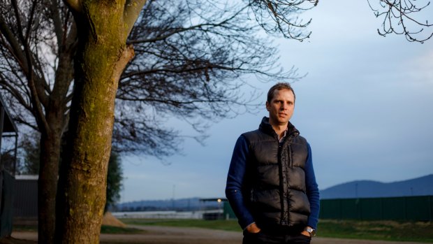 Horse trainer Matt Dale at his Thoroughbred Park stables.