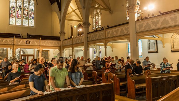 Easter Sunday Mass at Wesley Church  in Lonsdale Street