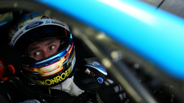 Top spot: Ford driver Mark Winterbottom is the competition’s clear leader. 