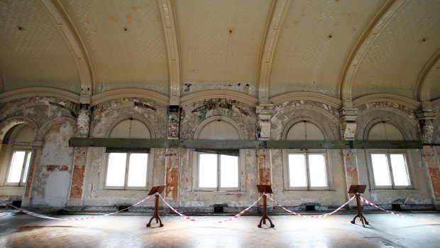 Facelift: The station's fabled, frayed ballroom.