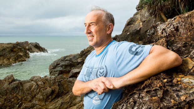 Walter Mikac at the beach in Byron Bay in 2014.