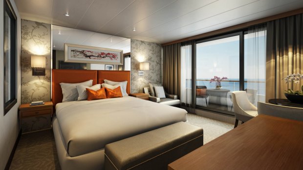 The new-look deluxe cabin on the Sanctuary Yangzi Explorer is inspired by Chinese influences.