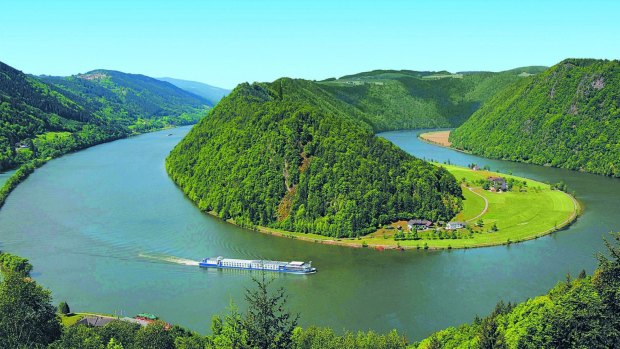 River cruising on the Danube. 