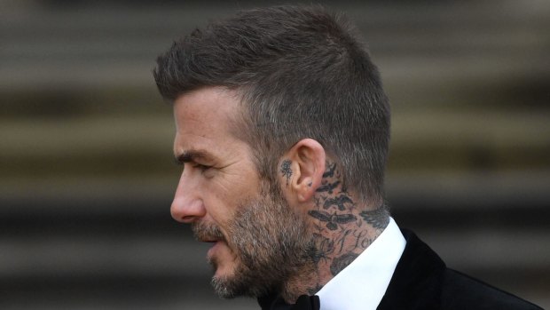 David Beckham was spotted on the way to a tattoo parlour.