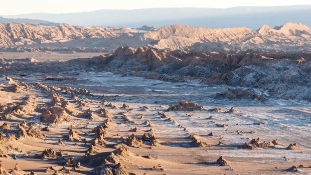 The moonlike landscape near the town of San Pedro de Atacama.