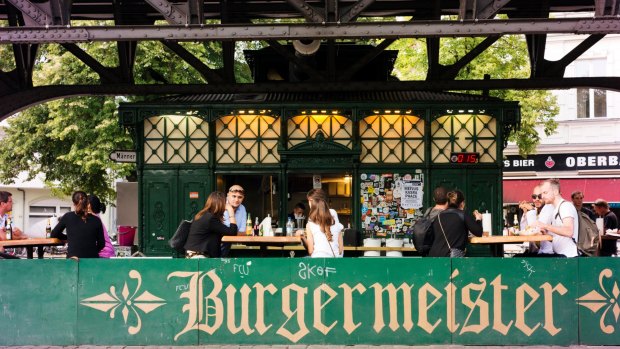 Burgermeister, a specialist burger eatery situated in a former public toilet.