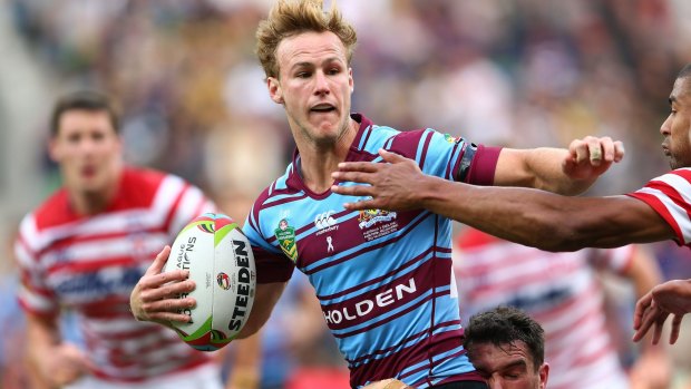 Right direction: Daly Cherry-Evans takes on the line during the Test against England.