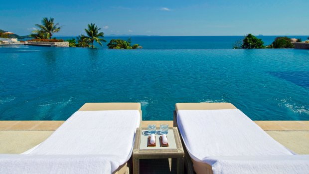 The infinity pool at the Amatara Wellness Resort.