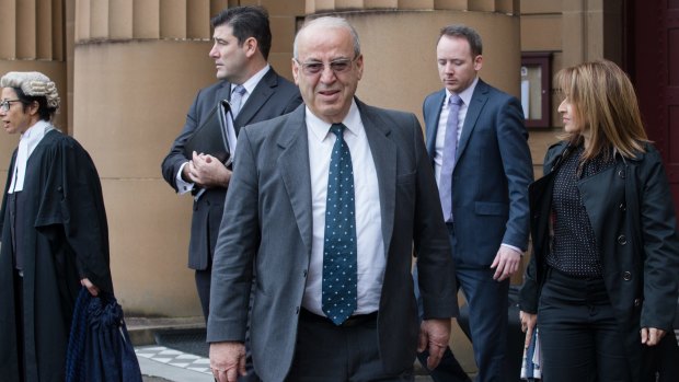 Eddie Obeid at the Darlinghurst Supreme Court on the first day of his criminal trial.