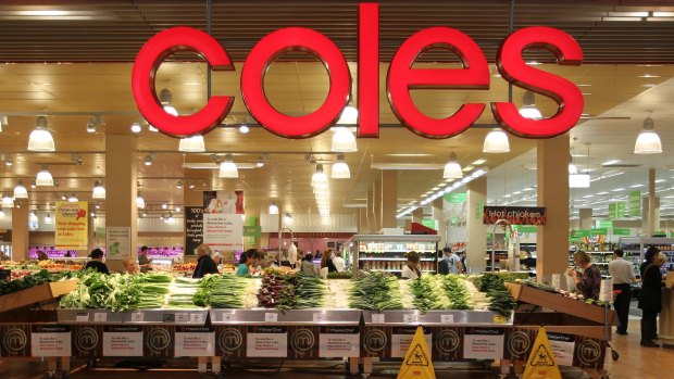 Coles said low fruit and vegetable prices hurt its sales. 
