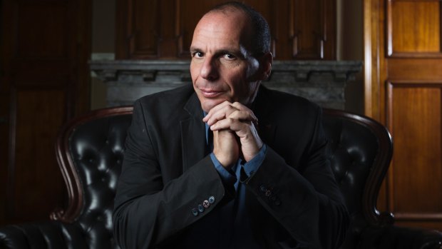 Yanis Varoufakis, Professor of Economics at University of Athens in Sydney last year: Trump's triumph ''demonstrates that we are at a crossroads when change is inevitable, not just possible.''