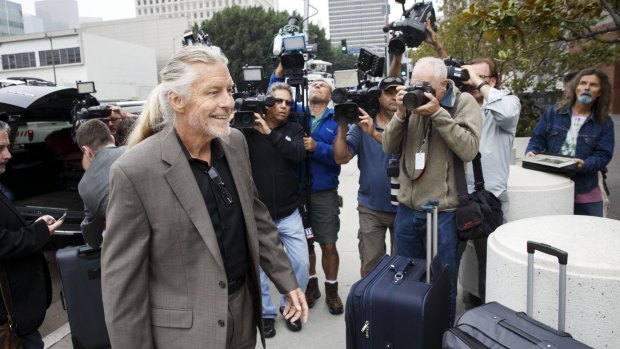 Mark Andes, a founding member of the band Spirit, arrives at federal court in Los Angeles for the Stairway to Heaven copyright case. 