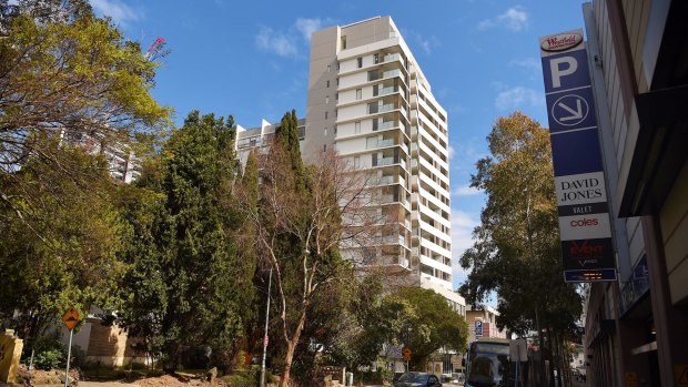 Victoria Towers, Burwood, where Phillip Doueihi bought an apartment.