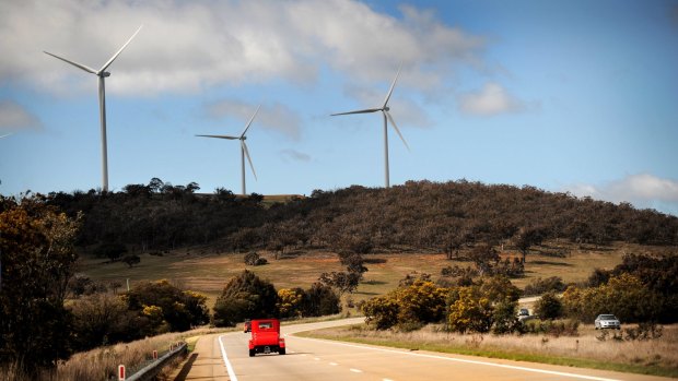 The Cullerin range wind farm, near Canberra.
