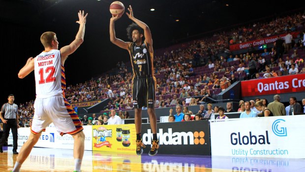 The Kings superstar import Josh Childress makes a shot in front of a home crowd at the Kingdome.