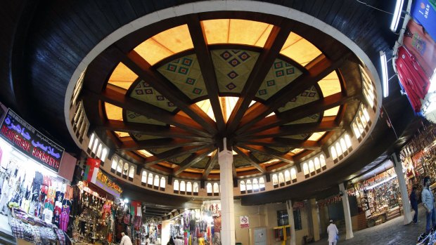 Market stalls in Muscat, Oman.