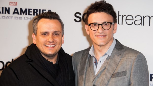 Anthony Russo (R) and Joe Russo attending the Captain America: The Winter Soldier premiere in Paris in 2014.