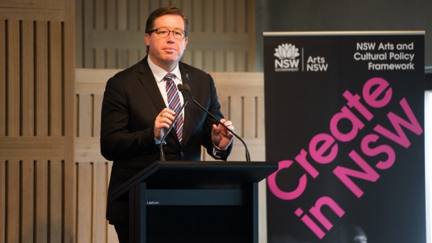 Deputy premier Troy Grant shared the stage at  the launch of Artlands with Dubbo mayor Mathew Dickerson. But the pair disagree over issues of council mergers and arts funding.