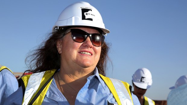 An iron ore carrier is on its way to collect the first shipment from Gina Rinehart's Roy Hill project.