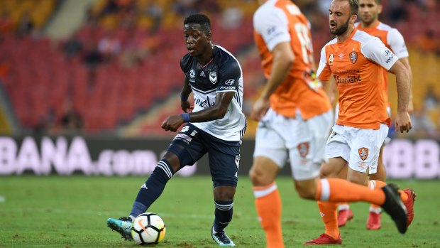 Up and about: Leroy George set up both goals for Melbourne Victory.
