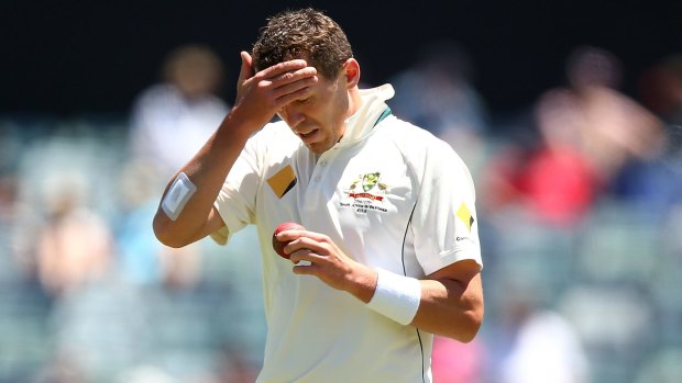 Wilting heat: Australian fast bowler Peter Siddle questioned over his diminishing rate of pace.