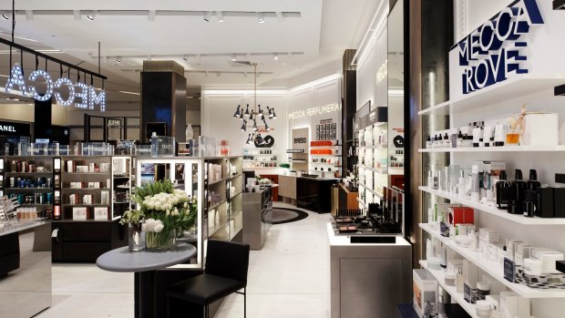 The Mecca Cosmetica concession at Myer Melbourne.
