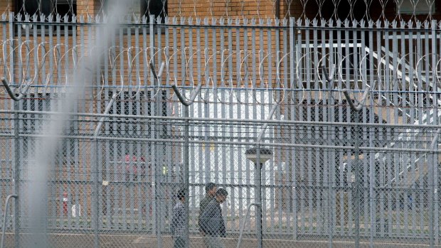 The razor wire surrounding the Villawood Detention Centre.