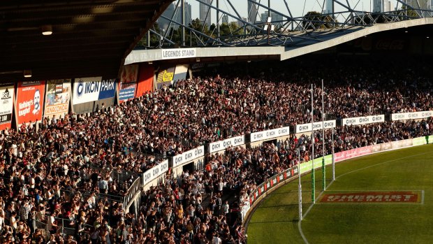 It's a sell-out: 24,500 people watched Carlton thump Collingwood in the first AFLW match at Princes Park.