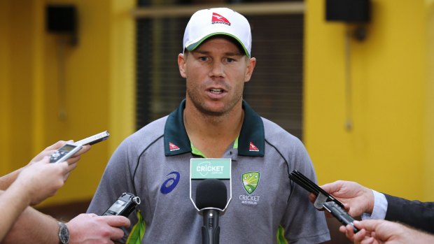 David Warner speaks to the media after he was appointed vice-captain.