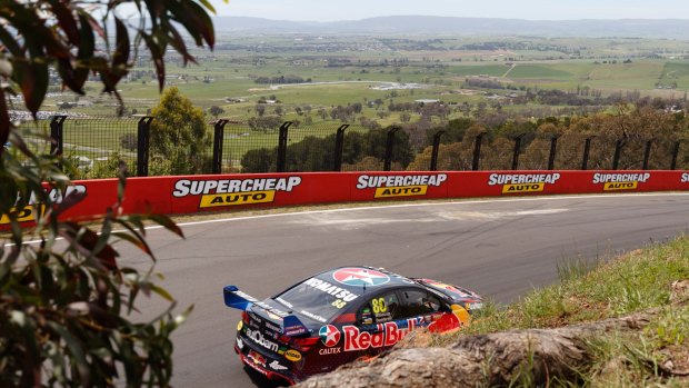Hill to climb: Jamie Whincup couldn't find a way back after copping a 15-second penalty.