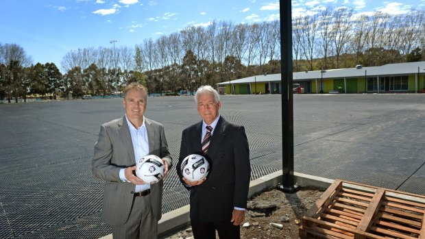 Northern NSW Football chief executive officer David Eland and chairman Bill Walker.