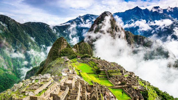 The  ruins of Machu Picchu.