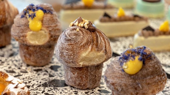 Cruffins and other baked treats cover the counter at the new Penny for Pound.