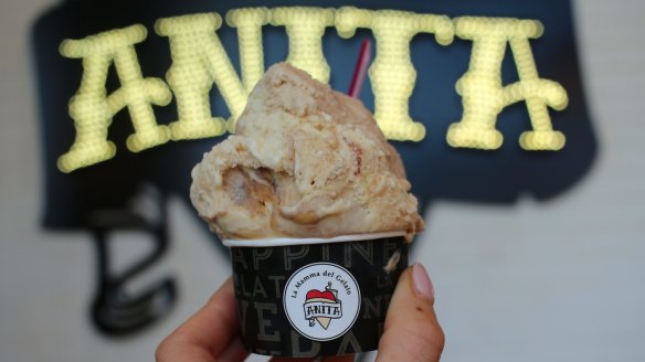 Chestnut and hazelnut cream gelato from Anita.