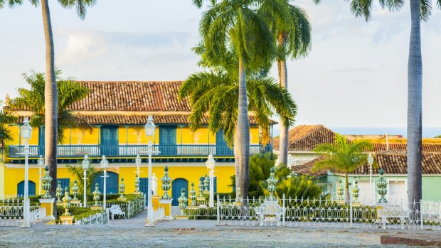 Plaza Mayor, the town square of Trinidad.