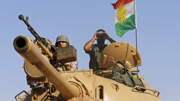 Kurdish peshmerga fighters during the fight against Islamic State in 2014.