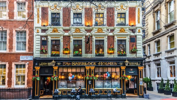 The Sherlock Holmes Pub in London, was so named in 1957 when it became home to Sherlock Holmes exhibits from the Festival of Britain.