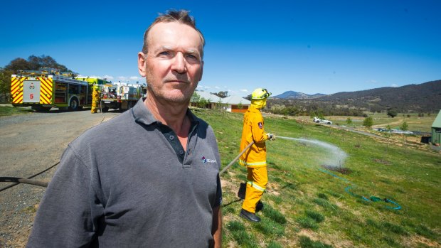 Farm owner John Lilleyman is prepared for the fire season. Photo: Dion Georgopoulos