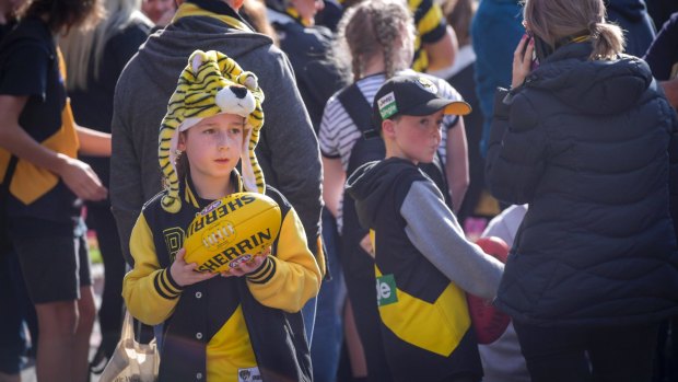 Fans, young and old, have flocked to Punt Road for the Tigers' training.