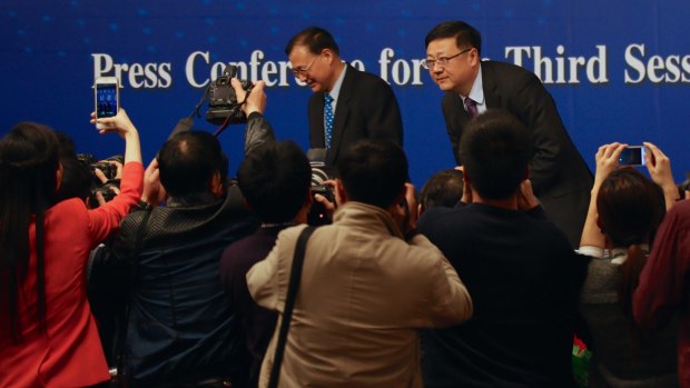 Chinese minister of environment protection, Chen Jining on Saturday with the media.