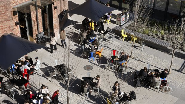 The RMIT B1 Cafe Courtyard. 