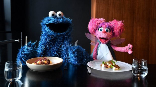 Cookie Monster and Abby Cadabby, here to promote the new 48th season of Sesame Street. 