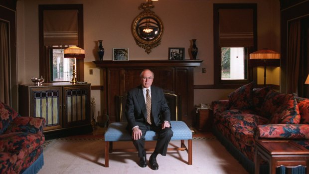 Prime Minister John Howard, pictured at the Lodge, faced criticism for his attempt to revamp the wine cellar. 